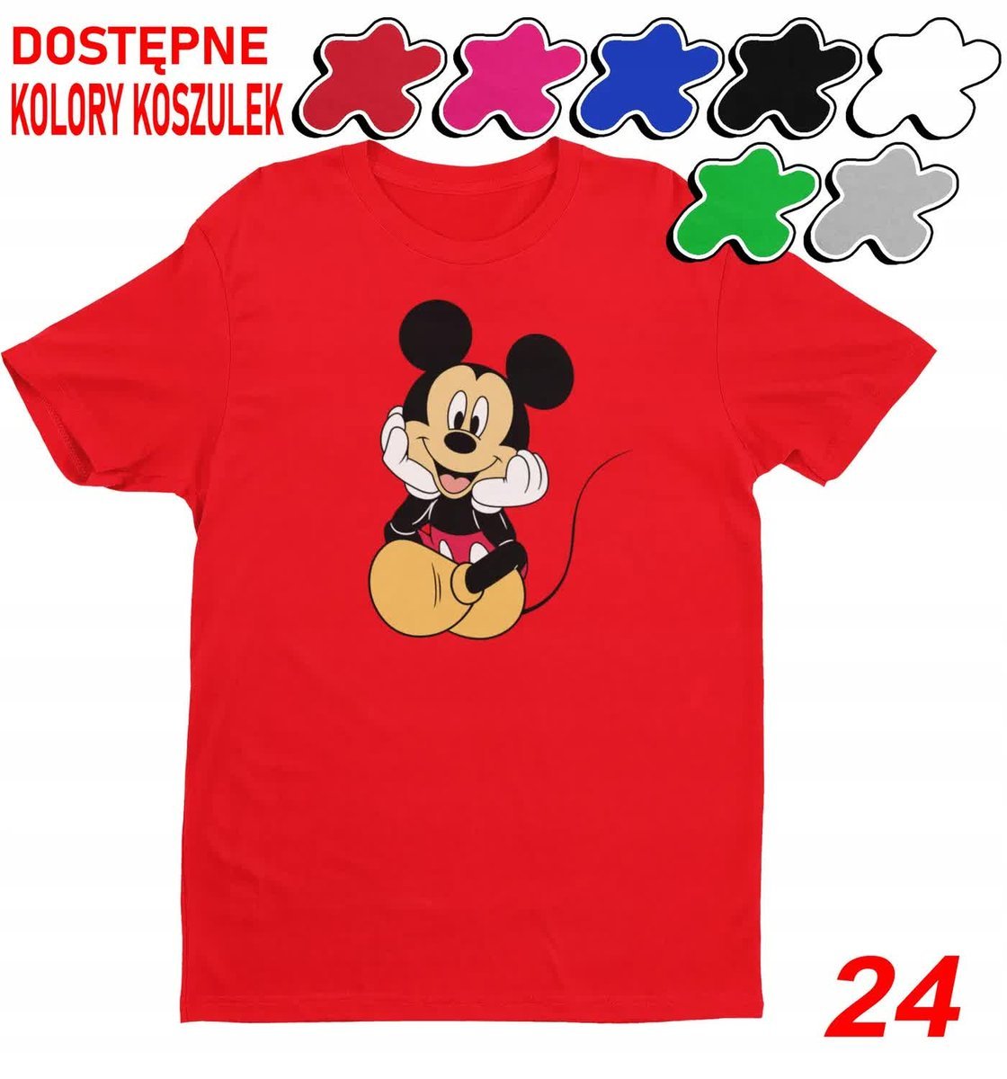 Dziecięca Koszulka Z Nadrukiem Duży Wybór Myszka Miki Różne -L 146-152