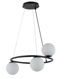 Sigma czarna lampa sufitowa nad stół 33382 GAMA KOŁO 3 nowoczesny żyrandol do kuchni szklane kule 33382 - Lampy sufitowe - miniaturka - grafika 1
