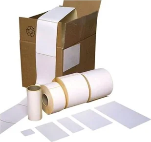 Vrige Termoetiket u/tryk hvid ECO 100x150mm 450stk/rul ø25mm m. perf. Hvid 1x1x1mm 450EA - Etykiety samoprzylepne i bloki etykiet - miniaturka - grafika 1