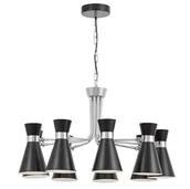 Lampy sufitowe - NOWOCZESNA LAMPA WISZĄCA CZARNO-CHROMOWANA SENA W9 - miniaturka - grafika 1