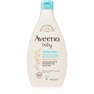 Aveeno Baby Hair&Body Wash szampon dla dzieci włosów i ciała 400 ml - Kosmetyki kąpielowe dla dzieci - miniaturka - grafika 1