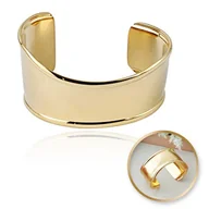 Bransoletki - Bransoletka na rękę stal chirurgiczna pozłacana 14k złotem, regulowana BST1538 - miniaturka - grafika 1