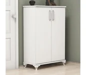 Szafki na buty - Szafka na buty ASTA 100x72 cm biała - miniaturka - grafika 1