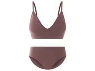 Komplety bielizny - esmara® Komplet bielizny damskiej prążkowanej (Fioletowy, XS (32/34)) - miniaturka - grafika 1