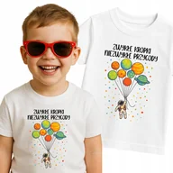 Moda i Uroda OUTLET - KOSZULKA DZIEŃ KROPKI DO SZKOŁY PRZEDSZKOLA DLA DZIEWCZYNKI LUB CHŁOPCA - miniaturka - grafika 1