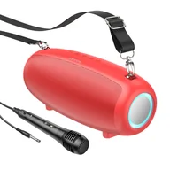 Głośniki samochodowe - Borofone Głośnik Bezprzewodowy Bluetooth BP13 Dazzling z mikrofonem czerwony - miniaturka - grafika 1