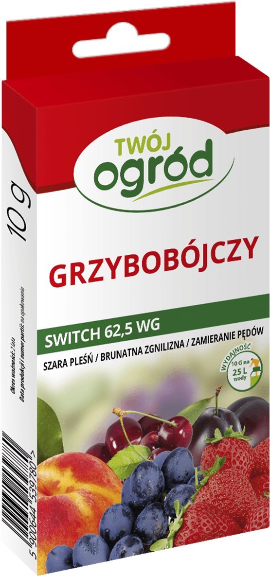 Switch 62.5 WG cyprodynil, fludioksonil Twój Ogród - środek grzybobójczy 10 g