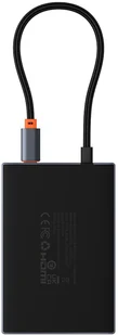 Hub USB-C 8w1 Baseus PioneerJoy HDMI 4K@60Hz + HDMI 4K@30Hz + DisplayPort 8K@30Hz + VGA + 2 x USB-A 3.0 + 2 x USB-C - szary - Huby USB Hub USB-C 8w1 Baseus PioneerJoy HDMI 4K@60Hz + HDMI 4K@30Hz + DisplayPort 8K@30Hz + VGA + 2 x USB-A 3.0 + 2 x USB-C - szary - Huby USB - miniaturka - grafika 1