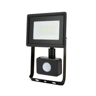 Lampy ogrodowe - BEMKO C64-S-LFK2-020BL-6K NAŚWIETLACZ LED SMD KASTEL 20W 6500K 1660LM IP65 CZARNY CZ. PIR - miniaturka - grafika 1