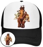 Czapki i chusty sportowe męskie - Czapka z Daszkiem Epoka Lodowcowa Czarna z Nadrukiem Siatka Bejsbolówka - miniaturka - grafika 1