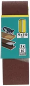 Materiały ścierne - Wolfcraft Taśma szliﬁerskia z tkaniny 75 x 510 mm granulacja 80mm (3szt.) 1912000 - miniaturka - grafika 1