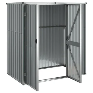 Szopa ogrodowa, szara, 161x89x161 cm, stal galwanizowana Lumarko! - Altany ogrodowe - miniaturka - grafika 5