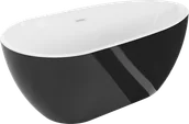 Wanny - Mexen Eos wanna wolnostojąca 170 x 75 cm, biała/czarna, przelew biały - 52471707575-20 - miniaturka - grafika 1