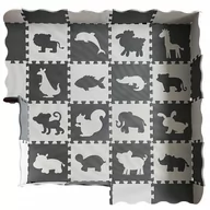 Maty piankowe - Woopie Baby Mata Piankowa Kontrastowa Zwierzęta Puzzle Kojec - miniaturka - grafika 1