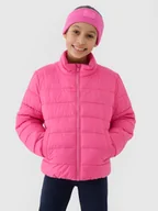 Kurtki i płaszcze dla dziewczynek - 4F Kurtka puchowa z wypełnieniem syntetycznym dziewczęca - różowa 158 (12-13 lat) - miniaturka - grafika 1