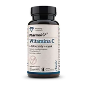 Witaminy i minerały - Witamina C z dzikiej róży + Cynk 90 kaps ( Pharmovit) - miniaturka - grafika 1