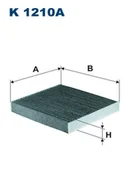 Filtry kabinowe - Filtron Filtr, wentylacja przestrzeni pasażerskiej K 1210A K 1210A - miniaturka - grafika 1