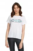 Koszulki i topy damskie - WRANGLER SS GRAPHIC TEE WHITE W7Z4EV989 L - Wrangler - miniaturka - grafika 1