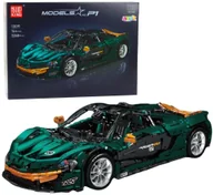 Klocki - Klocki Konstrukcyjne Samochód Sportowy Zielony 1:8 P1 3268el LEAN Toys - miniaturka - grafika 1