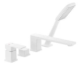 Bateria wannowa biała 4-otworowa Dust KFA Armatura - Baterie wannowe i prysznicowe Bateria wannowa biała 4-otworowa Dust KFA Armatura - Baterie wannowe i prysznicowe - miniaturka - grafika 1