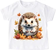 Koszulki dla dziewczynek - Koszulka Z JEŻEM NA DZIEŃ JEŻA - WZÓR JEŻ100 - miniaturka - grafika 1