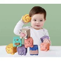 Miękkie klocki sensoryczne 12  szt. - Klocki - miniaturka - grafika 1