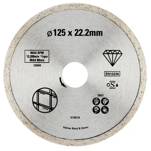 Stanley Tarcza diamentowa 125mm do płytek ceramicznych STA38007 STA38007 - Akcesoria do elektronarzędzi - miniaturka - grafika 1