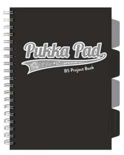 Project Book Black B5/100K kratka czarny (3szt) - PUKKA - Zeszyty szkolne - miniaturka - grafika 1