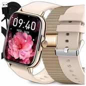 Smartwatch - Smartwatch Zegarek Damski Sportowy POLSKIE MENU Funkcje Rozmowy +Wiadomości - miniaturka - grafika 1