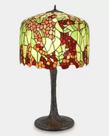 Lampy stojące - Duża Lampa Witrażowa w Stylu Tiffany Czerwone Winogrona - miniaturka - grafika 1
