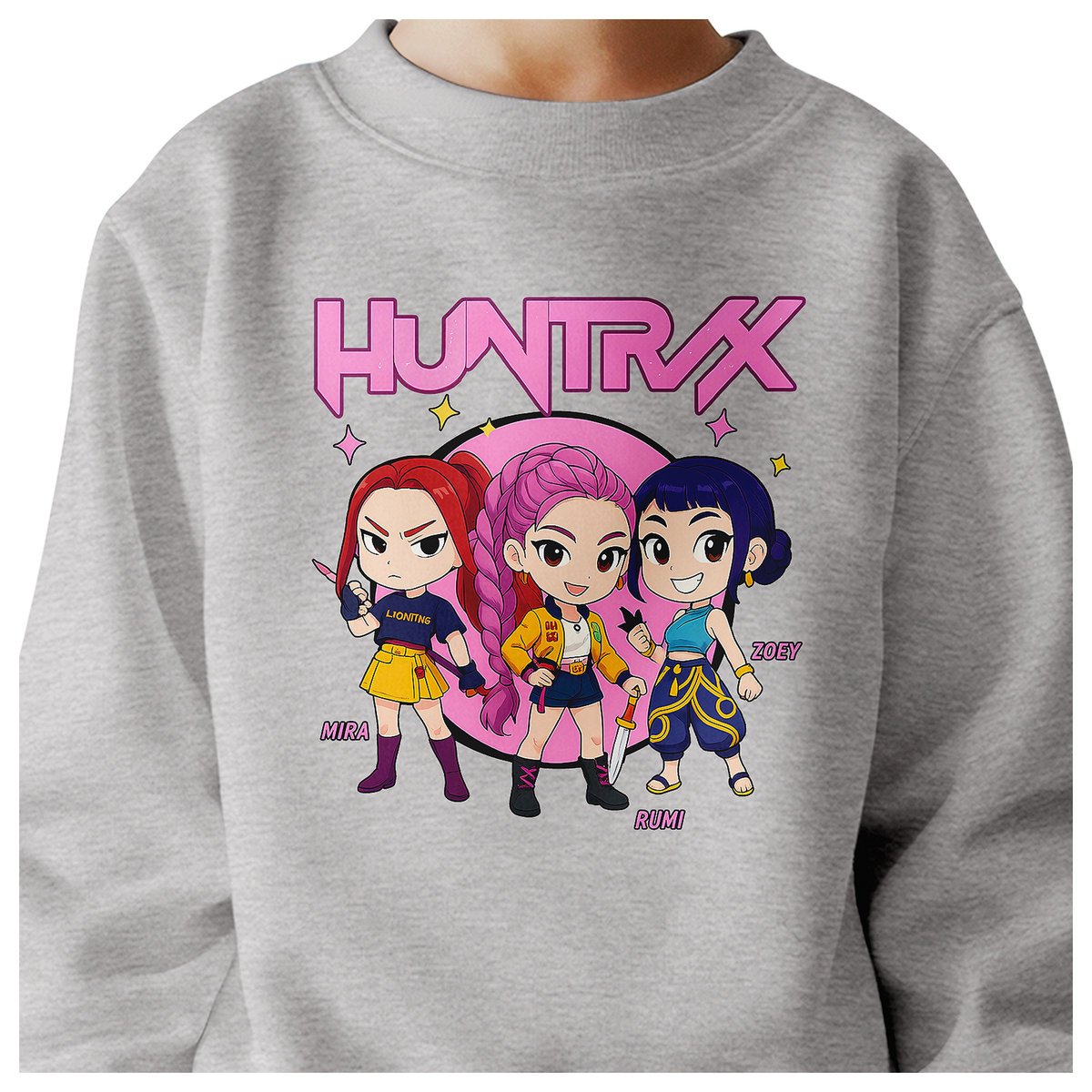 BLUZA DZIECIĘCA KPOP DEMON HUNTERS HUNTRIX 146-152 BAWEŁNIANA JAKOŚĆ