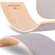 Skoczki dla dzieci - Deska Do Balansowania Montessori ASATO® Drewniana Dla Dzieci z Filcem do 200kg - CE - miniaturka - grafika 1