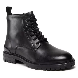 Kozaki damskie - Kozaki Pepe Jeans - Ned Boot Relief PMS50223 Black 999 - grafika 1