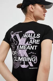 The North Face t-shirt bawełniany kolor czarny - Koszulki sportowe damskie - miniaturka - grafika 1