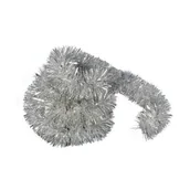 Ozdoby bożonarodzeniowe - Łańcuch choinkowy 300x10cm srebrny - miniaturka - grafika 1