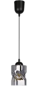 Czarna lampa industrialna z kloszem szklanym dymionym - 4X Z023 Mirus - Lampy stojące - miniaturka - grafika 1