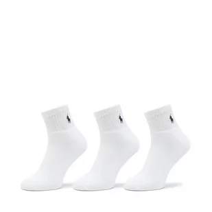Zestaw 3 par wysokich skarpet męskich Polo Ralph Lauren 449655220003 White - Skarpetki męskie - miniaturka - grafika 1
