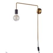 Lampy ścienne - Italux Kinkiet Moniq 1 x 60 W E27 gold black MB-BR1721402-W1-G - miniaturka - grafika 1