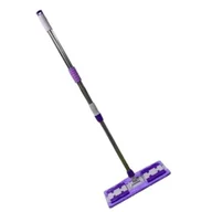 Miotły, szufle, mopy - Sleepy Planet mop płaski z obrotową końcówką z kijem i ścierką w zestawie - miniaturka - grafika 1
