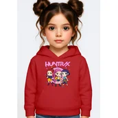 Bluzy dla dziewczynek - BLUZA DZIECIĘCA KPOP DEMON HUNTERS HUNTRIX 134-140 Z KAPTUREM BAWEŁNIANA - miniaturka - grafika 1