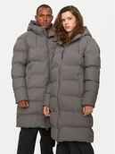 Kurtki damskie - Rains Kurtka zimowa 15130 Szary Regular Fit - miniaturka - grafika 1