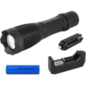 Latarki - Latarka Ręczna 8W; Zoom; Zasięg 200M + Akcesoria - miniaturka - grafika 1