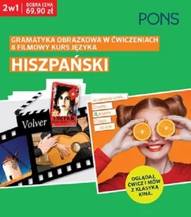Gramatyka obrazkowa/filmowy kurs. Hiszpański 2w1 - Książki do nauki języka hiszpańskiego - miniaturka - grafika 1