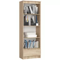 Regały - REGAŁ R 60 cm CLP 1 SZUFLADA 4 PÓŁKI DĄB SONOMA - miniaturka - grafika 1