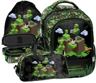 Zestawy szkolne - ZESTAW szkolny Plecak Tornister Minecraft Press Start 4 Elementy - miniaturka - grafika 1