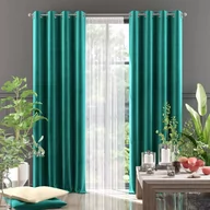 Zasłony - Zasłona na przelotkach Welur Moradi Ciemna zieleń 140x250cm - miniaturka - grafika 1