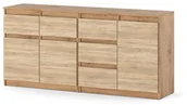 Komody - Komoda 160cm Szafka Nowoczesna 5 Szuflad Pojemna Do Salonu Dąb Wotan Sonoma - miniaturka - grafika 1