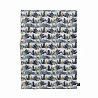 Koce - Koc pluszowy WINTER wzór BN33 | zimowy las ze złotem 135 x 100 cm - miniaturka - grafika 1