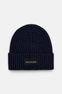 Tommy Hilfiger czapka z domieszką wełny kolor granatowy  AM0AM12752 - Czapki męskie - miniaturka - grafika 1