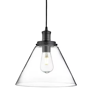 Searchlight Nowoczesna szklana lampa wisząca Pyramid, czarna - Lampy sufitowe - miniaturka - grafika 1